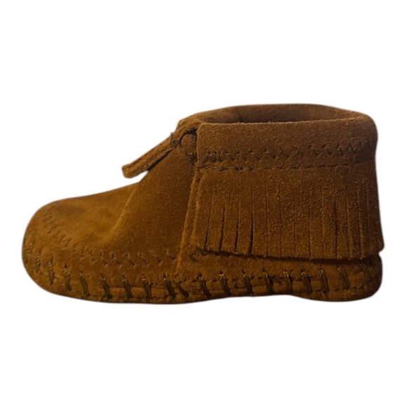 Minne Tonka - Moccasin Riley Booties for Babies - Brown - Size 2 Infant - Picture 7 of 8